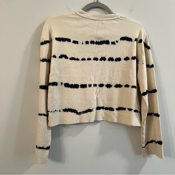 Women’s Zara tan tie dye striped long sleeve crop top size small S - Picture 4 of 4